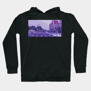 Japanese city pop art series 2 - Ueno Tokyo Japan in - retro aesthetic - Vaporwave style Hoodie